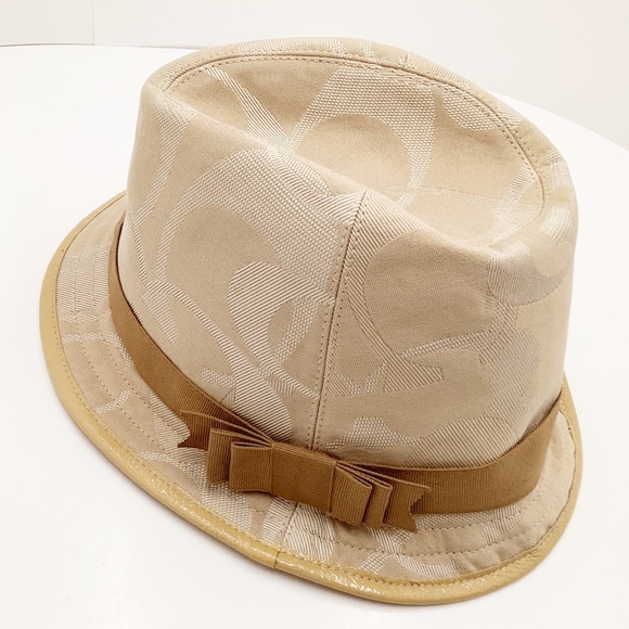 Coach Accessories - {Coach} Women’s Signature CC Fedora Hat *NEW*